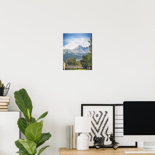Poster Vue sur les montagnes (Bureau à domicile)