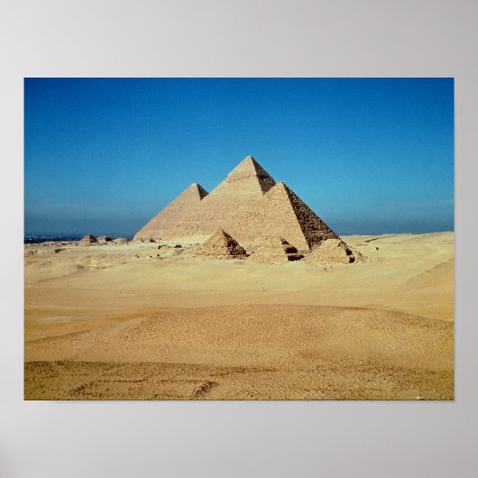 Poster Vue sur les Pyramides (Devant)