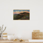 Poster Vue sur les sommets jumeaux et l'autoroute (Cuisine)