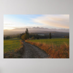 Poster Vue sur les Tatras depuis Spis