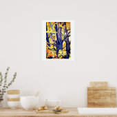Poster Vue sur les troncs à l'automne (Cuisine)