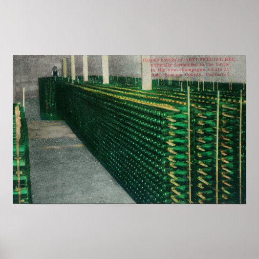 Poster Vue sur les voûtes de Champagne Asti, CA (Devant)