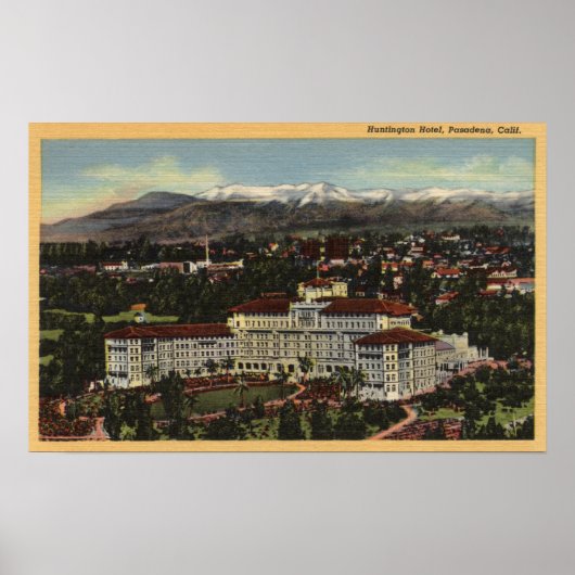 Poster Vue sur l'hôtel Huntington (Devant)