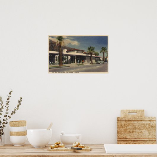 Poster Vue sur l'hôtel Palm Springs (Cuisine)