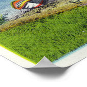 Poster Vue sur l'île de Monhegan, la plage (Coin)