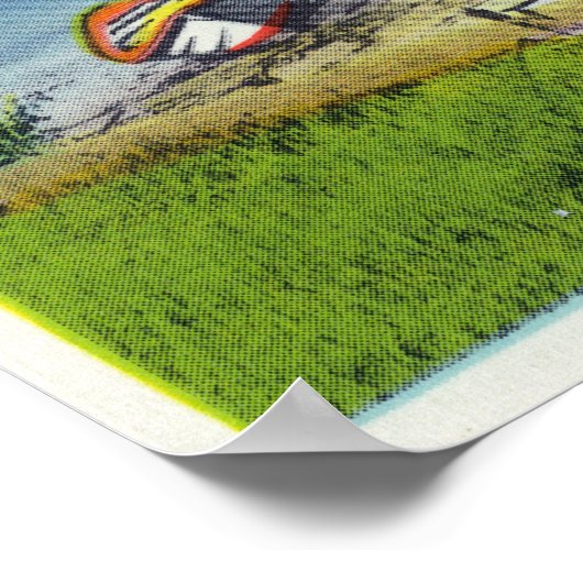 Poster Vue sur l'île de Monhegan, la plage (Coin)