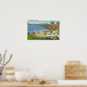 Poster Vue sur l'île de Monhegan, la plage (Cuisine)