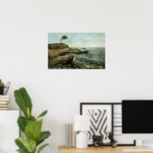 Poster Vue sur l'île de Peaks et le Pair Tree (Bureau à domicile)