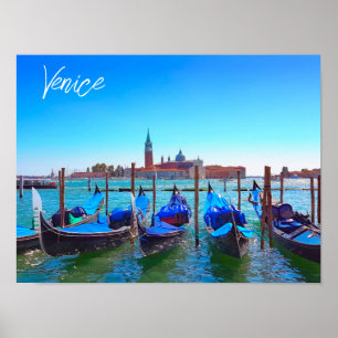 Poster Vue sur l'île de San Giorgio Maggiore Venise Itali