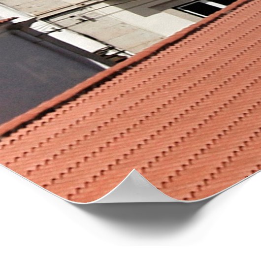 Poster Vue sur Lisbonne le matin dans une journée nuageus (Coin)