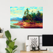 Poster Vue sur Long Lake Arthur Fitzwilliam Tait 1882 (Bureau à domicile)