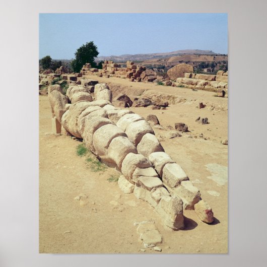 Poster Vue sur l'une des statues géantes de Telemon (Devant)