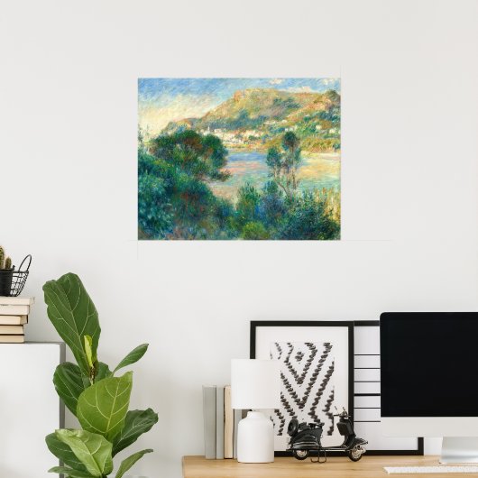 Poster Vue sur Monte Carlo - Auguste Renoir (Bureau à domicile)