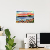 Poster Vue sur Nubble Island et le phare (Bureau à domicile)