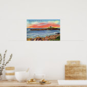 Poster Vue sur Nubble Island et le phare (Cuisine)