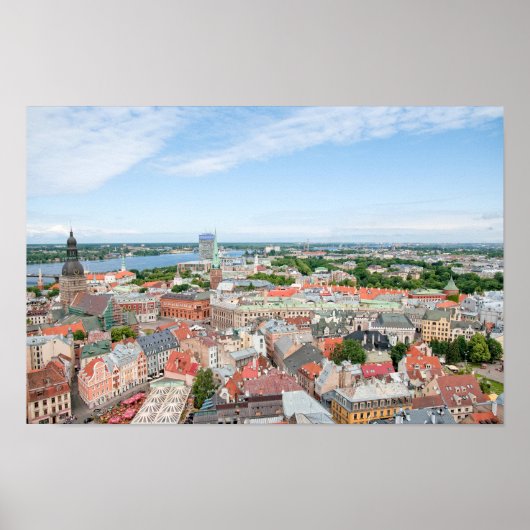 Poster Vue sur Riga Lettonie (Devant)
