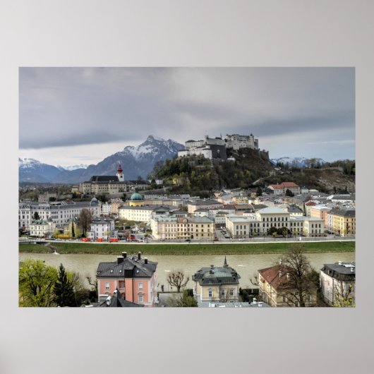 Poster Vue sur Salzbourg Autriche (Devant)