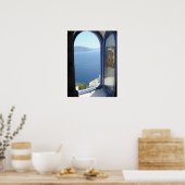 Poster Vue sur Santorin (Cuisine)