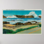 Poster Vue sur Seal Rock entre Waldport et Newport (Devant)