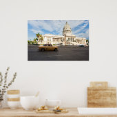Poster Vue sur un bâtiment du Capitole à La Havane, Cuba (Cuisine)