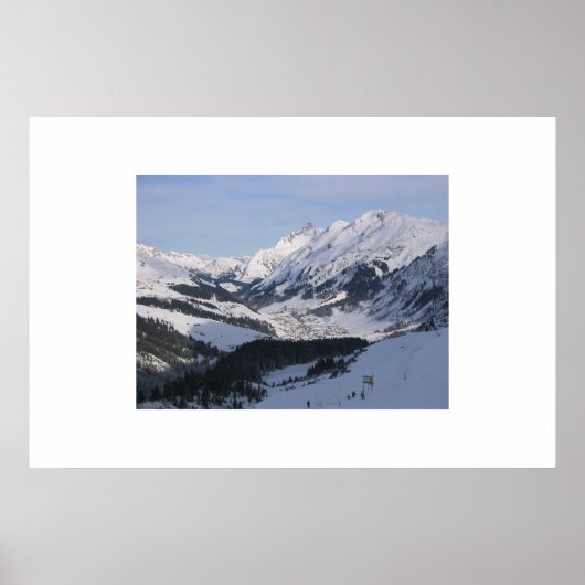 Poster Vue sur un petit village alpin (Devant)