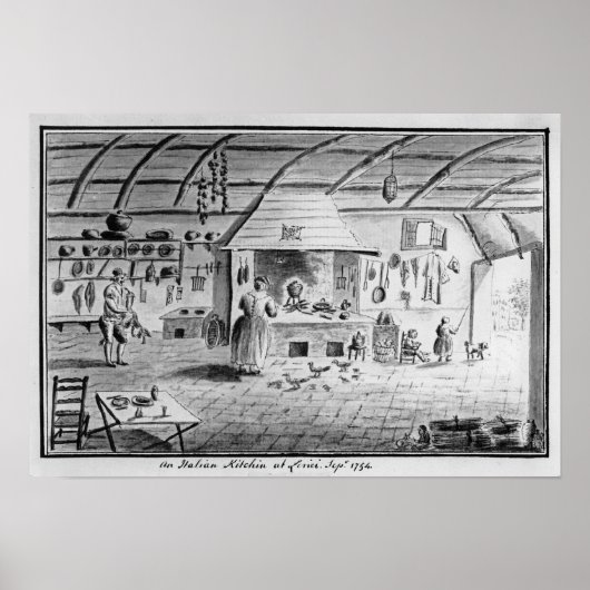 Poster Vue sur une cuisine italienne à Lerici (Devant)