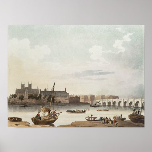 Poster Vue sur Westminster et le pont (Devant)