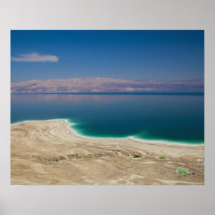 Poster Vue surélevée de la mer Morte
