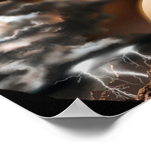 Poster Vue tempête (10x8) (Coin)