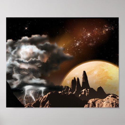 Poster Vue tempête (10x8) (Devant)