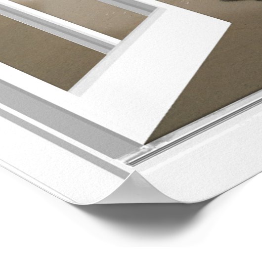 Poster Vue Tropicale 3D Mer Et Plage (Coin)