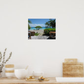 Poster Vue tropicale sur l'atoll de Fakarava Pacifique Su (Cuisine)