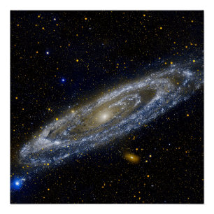 Poster Vue ultraviolette de la galaxie d'Andromède