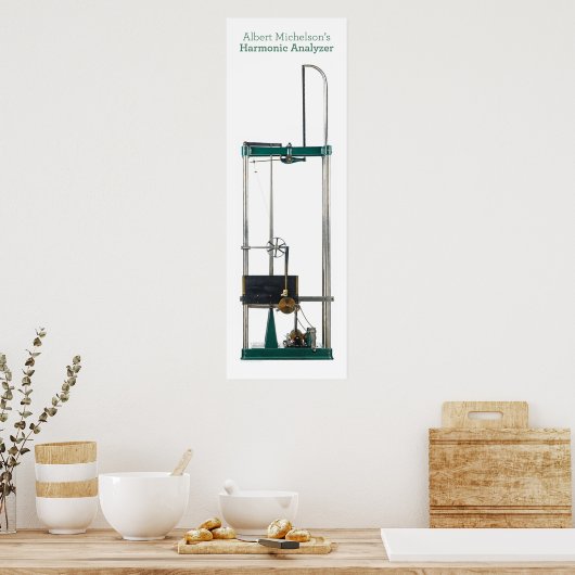 Poster Vue unique sur le blanc : Analyseur harmonisé (Cuisine)