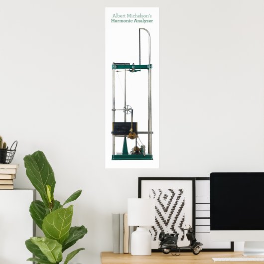 Poster Vue unique sur le blanc : Analyseur harmonisé (Bureau à domicile)