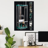 Poster Vue unique sur le noir : Analyseur harmonique (Bureau à domicile)