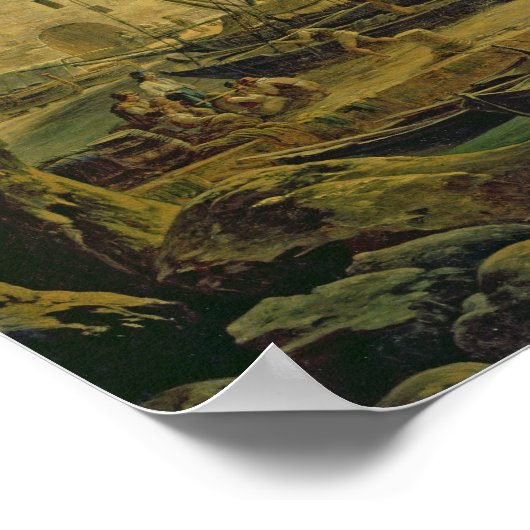 Poster Vue vers Atrani sur l'Amalfi, 1817 (Coin)