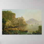 Poster Vue vers Atrani sur l'Amalfi, 1817 (Devant)