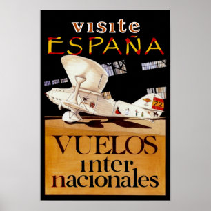 Poster ~ Vuelos Internacionales de Visite Espana
