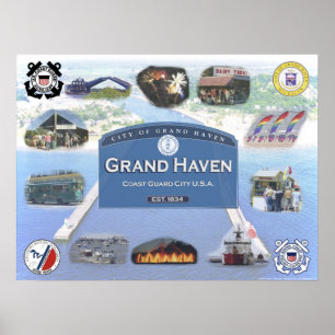 Poster Vues de l'été - asile grand, Michigan