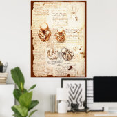 Poster Vues d'un foetus dans l'utérus, Ob-Gyn Médicale (Bureau à domicile)