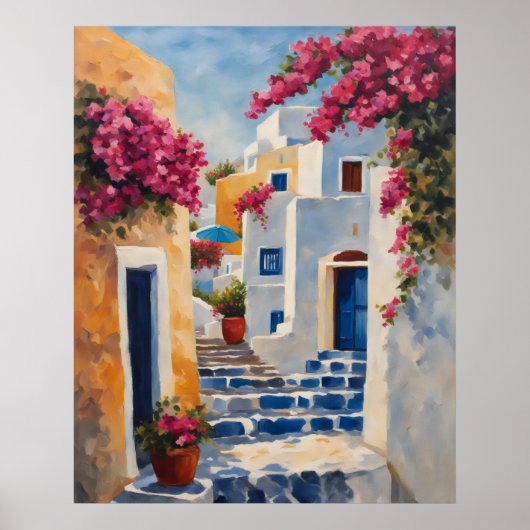 Poster Vues emblématiques d'Oia (Devant)