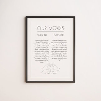 Poster Vues mariage | Cadeau du premier anniversaire