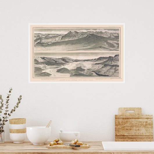 Poster Vulcan Grand Canyon Imprimer par Dutton 1882 (Cuisine)