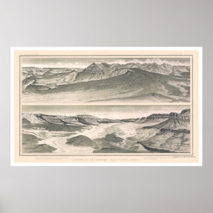 Poster Vulcan Grand Canyon Imprimer par Dutton 1882