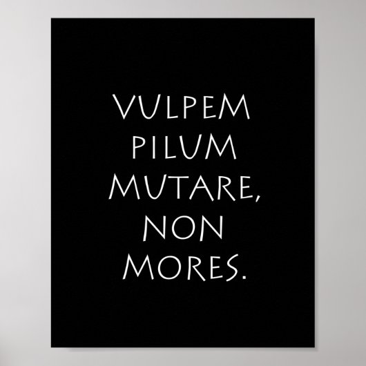 Poster Vulpem pilum mutare non mores (Devant)