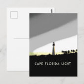 Poster vuurtoren van Cape Florida Briefkaart (Voorkant / Achterkant)