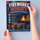 Poster vuurwerkavond flyer (Hand)
