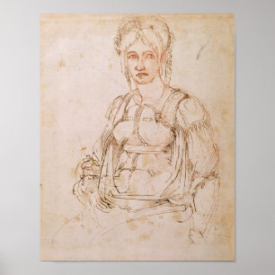 Poster W.41 Croquis d'une femme assise