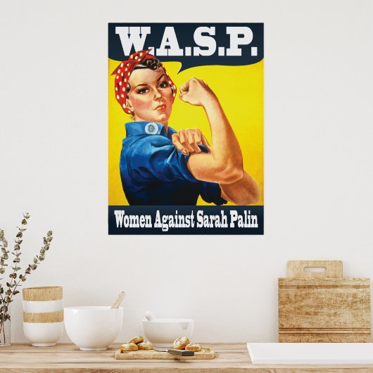 Poster W.A.S.P - Femmes contre Sarah Palin (Cuisine)